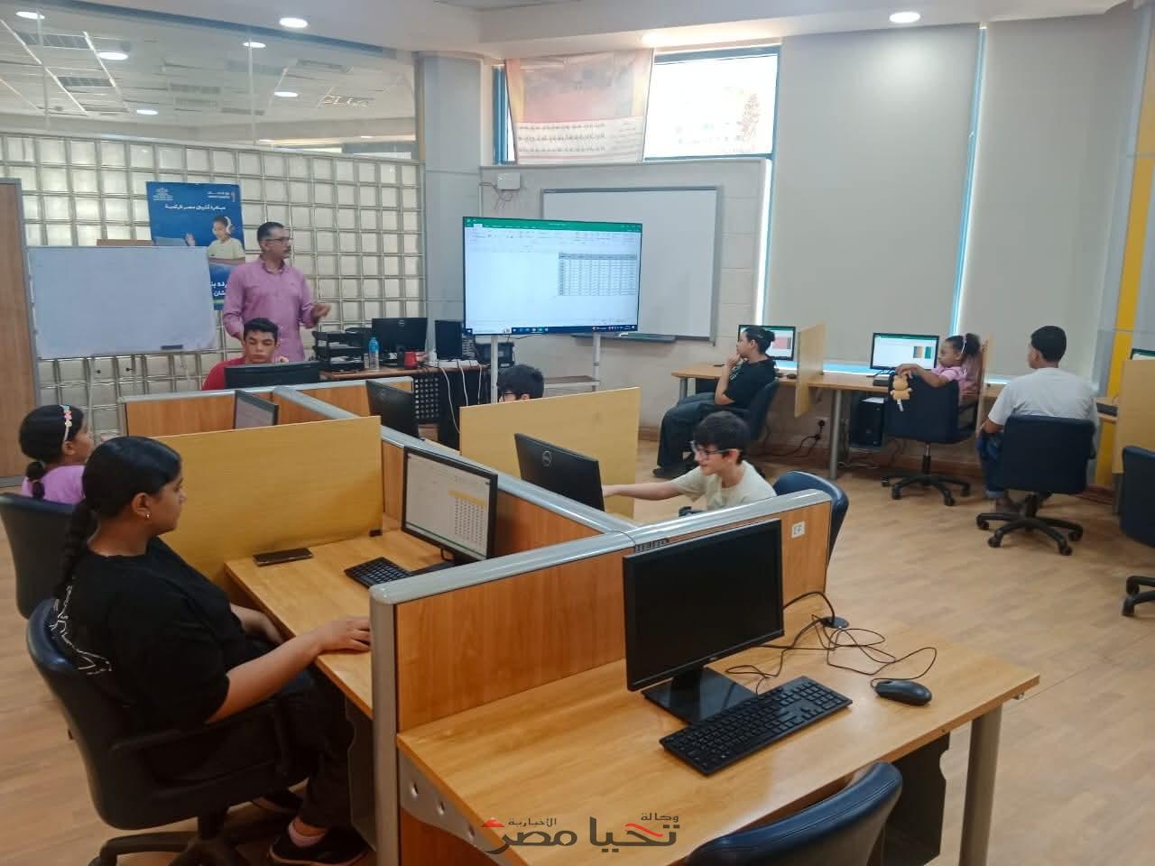 برنامج دولي لتأهيل النشء والشباب في المهارات الرقمية بمكتبة مدينة نصر العامة